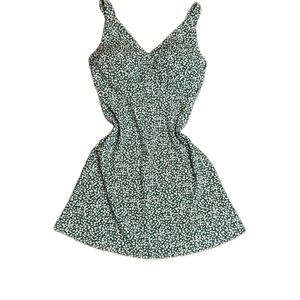 Elegant Green Floral Women's Dress